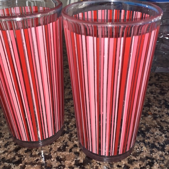 FG Indonesia Red Striped Drinking Tumblers - Picture 3 of 5